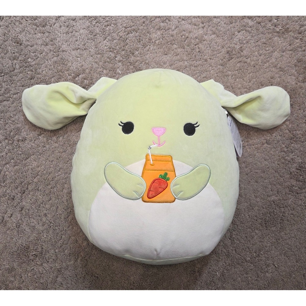 Squishmallows Hara‎ Bunny with Carrot Juice 12" Easter Plush New